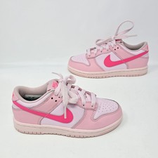 Nike Kids Dunk Low "Triple Pink" Sneakers Size 13C