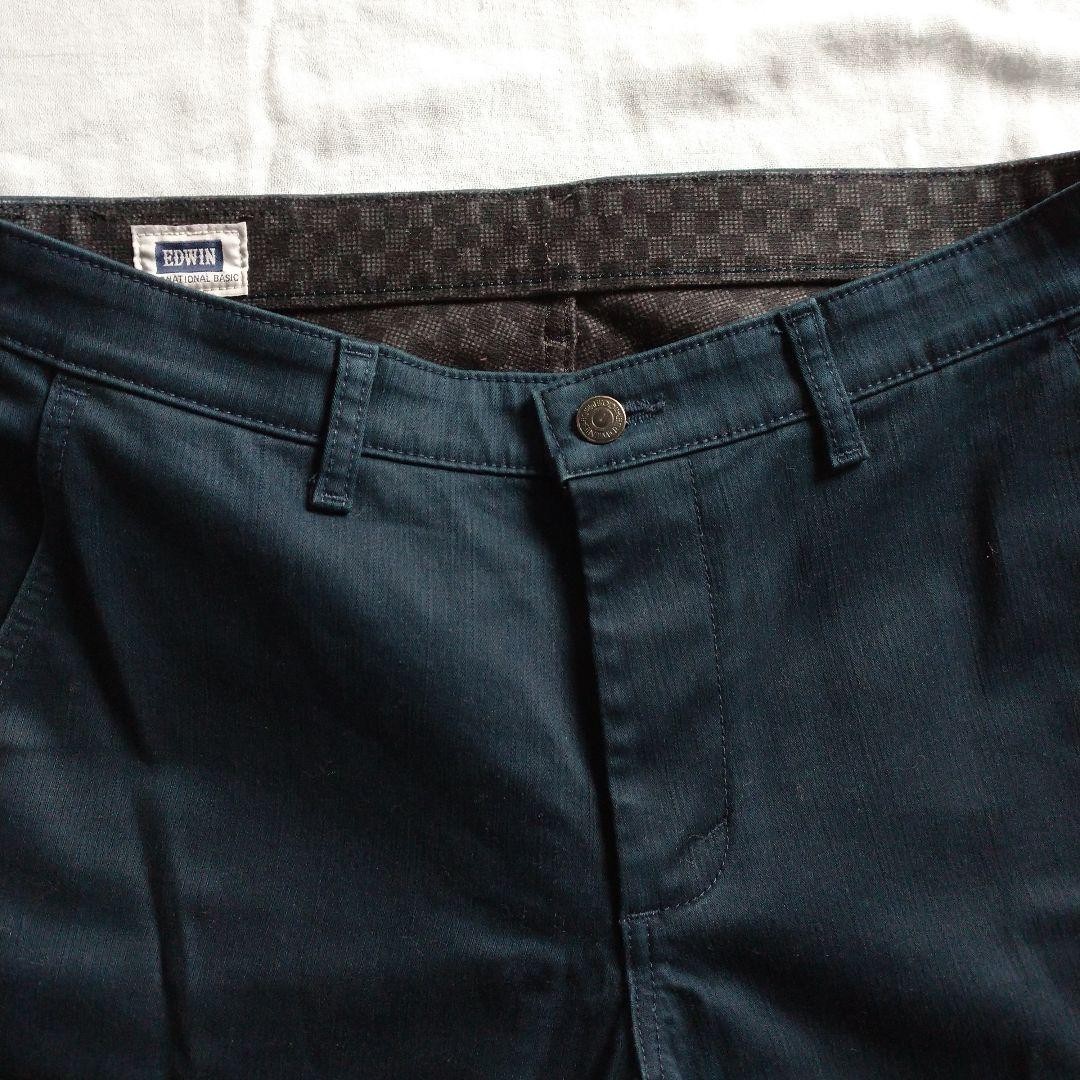 Edwin International Basic Warm Pants Dark Blue Br… - image 2