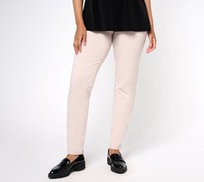 Susan Graver Women's Plus Sz Pants 3X Regular Premium Stretch Slim White A294872