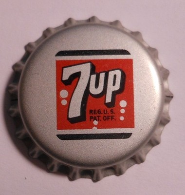Vintage 7up 1960's ..cork...unused...SODA BOTTLE CAP Minty!