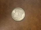 1890 Morgan Silver Dollar Phil 90% Silver- Nice Coin Gold Toning on Back AU