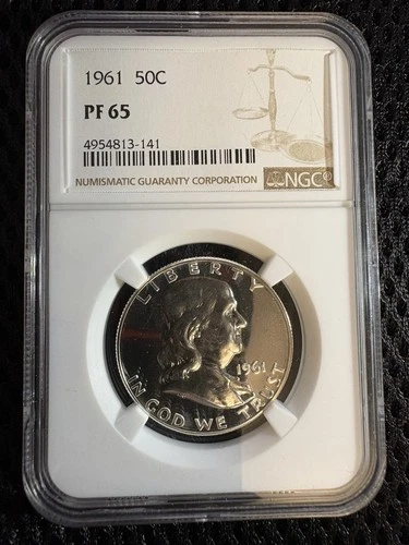 1961  Franklin Proof Half Dollar silver NGC PF65