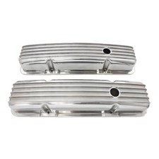 Finned Aluminum Short Valve Covers Pre-1987 Small Block Chevy V8 283 327 350 383 Finned Aluminum Short Valve Covers Pre-1987 Small Block Chevy V8 283 327 350 383