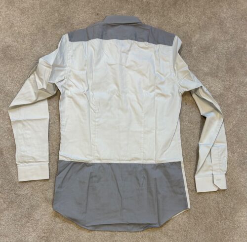 Camisa de algodón gris para hombre Paul Smith cuello 15" hecha en Italia nueva con etiquetas - Imagen 3 de 7
