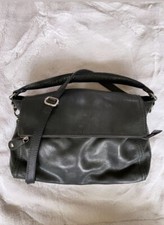 Women Rocha John Rocha Black Leather  Handbag, medium, strap,