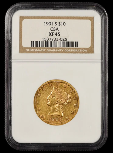 1901 S $10 Gold NGC XF45 GSA