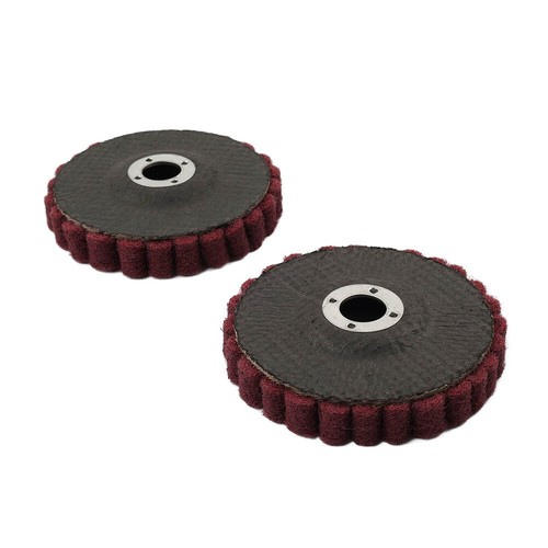 "Rueda de pulido de disco con solapa de fibra de nailon de 2/4 piezas de 100 mm para amoladora angular" - Imagen 7 de 26