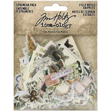 Tim Holtz ~ EPHEMERA PACK ~ Field Notes Snippets ~ Idea-ology