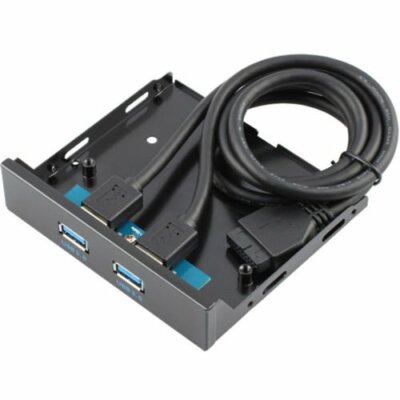 3.5'' Floppy Bay 2 Ports USB 3.0 Front Panel Bracket Cable usb3.0 to 20pin/19pin