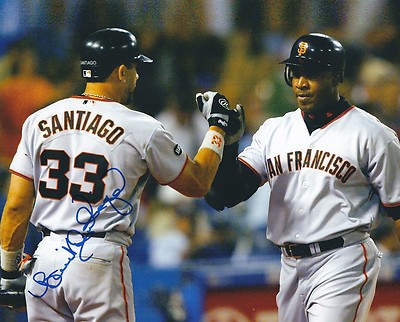 Autographed 8x10 BENITO SANTIAGO San Francisco Giants photo- COA