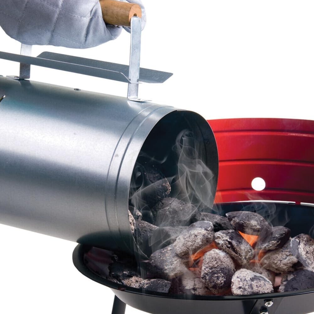Barbecue A Carbonella Ripiano E Griglia Pieghevole 43 X 25 Cm Acciaio Inox - Foto 3