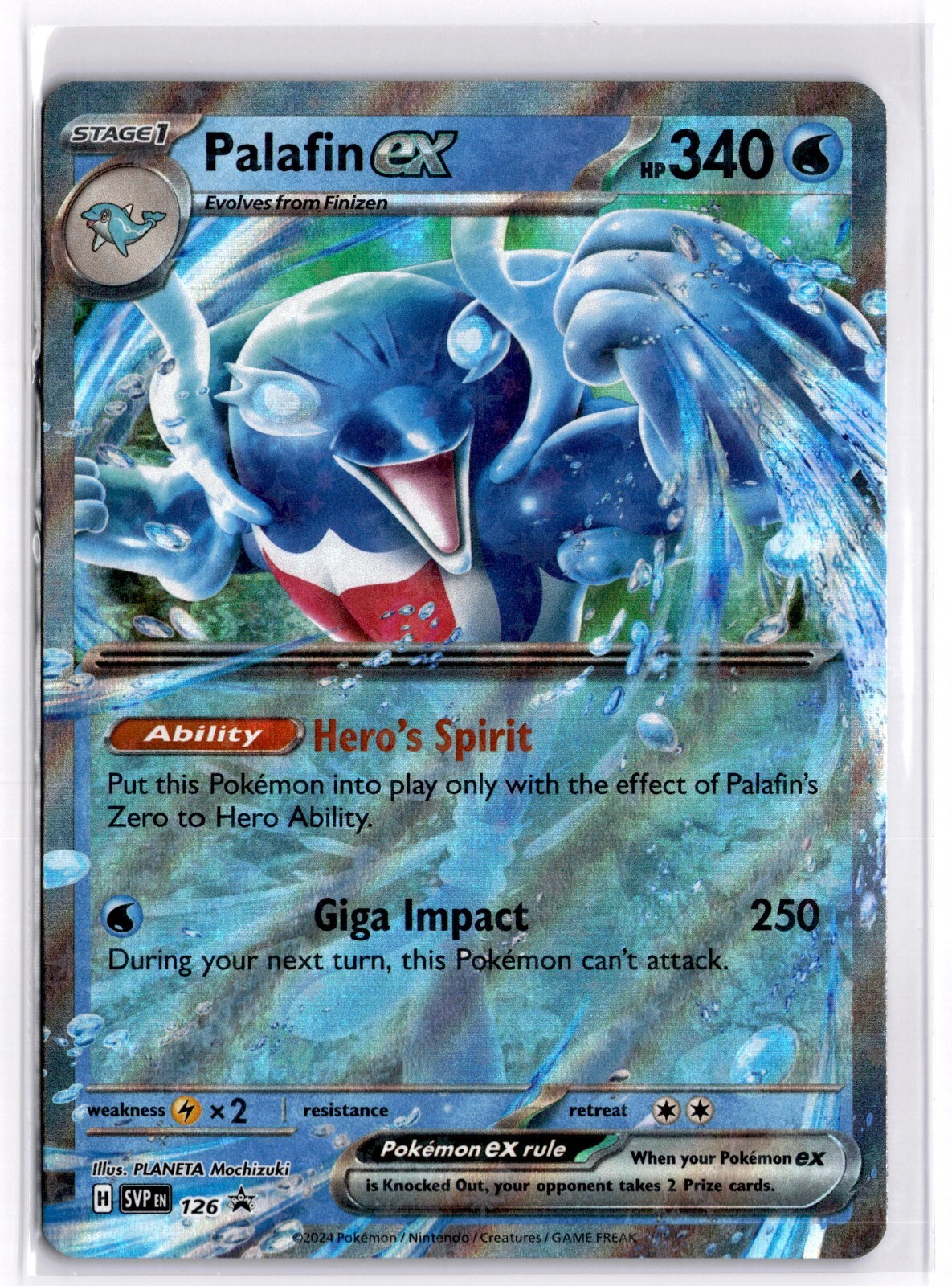 Pokemon TCG Palafin ex 126 Sv: Scarlet & Violet Black Star Promo Double Rare