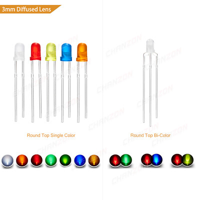 3mm 5mm 8mm 10mm UV LED Diode Red White RGB Lights Emitting Diode Electronics  