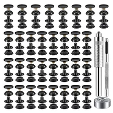 Hole Punch and Setting Tools w/ Snap Fastener Kit for Bags Jeans Clothes, 128Pcs