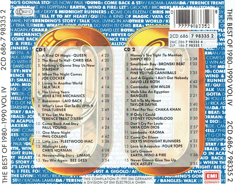 (2CD's) The Best Of 1980-1990 Vol. 04 - Queen, Chris Norman, Laid Back, Limahl - Bild 2 von 2
