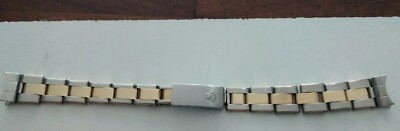 ARMBAND Riveted ROLEX Oyster GOLD/STAINLESS STEEL BRACELET 13/10 mm ENDED 66