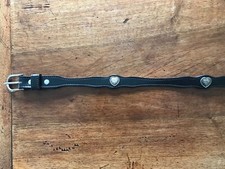 Hand Made Black Leather Concho Belt, Circle Y, Made in USA,  size 30, Never Worn