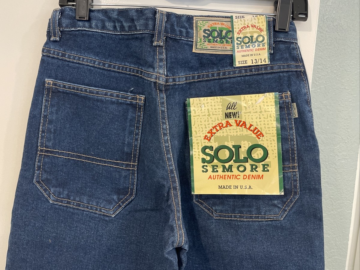 Vintage 90s Solo Semore Jr Denim Jeans 13/14 Baggy Vintage 90s Solo Semore Jr Denim Jeans 13/14 Baggy
