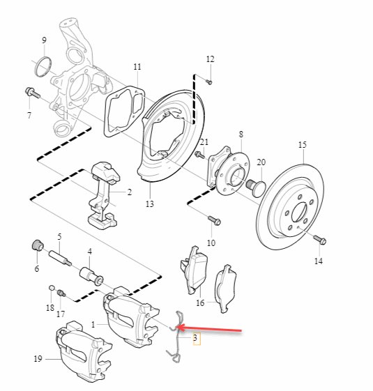 Genuine Volvo Disc Brake Pad Retaining Clip 30665016 eBay