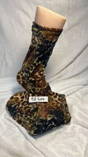 brown floral FLEECE SOCKS 9.5 "  sole see conversion photo unisex Batman camo