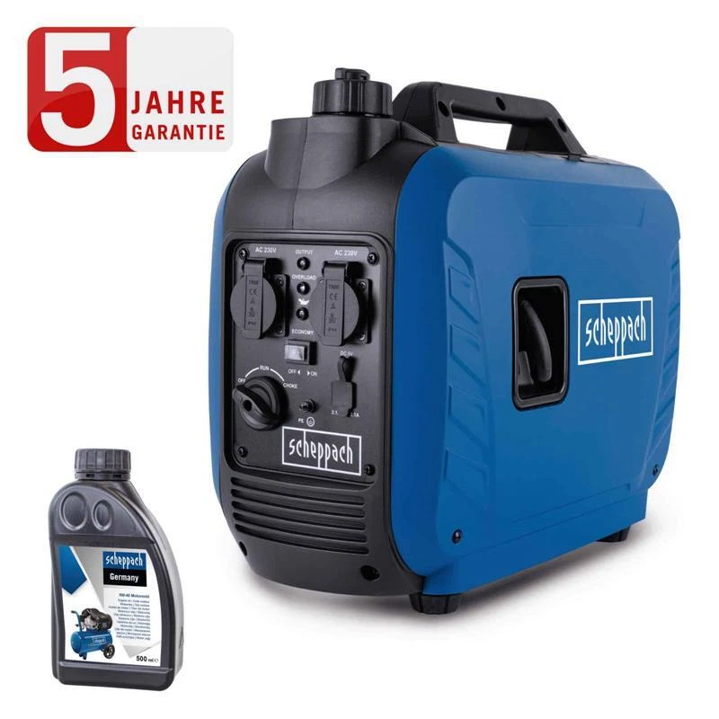 Scheppach Inverter Stromerzeuger SG2500i Generator Notstromaggregat 2000W + Öl