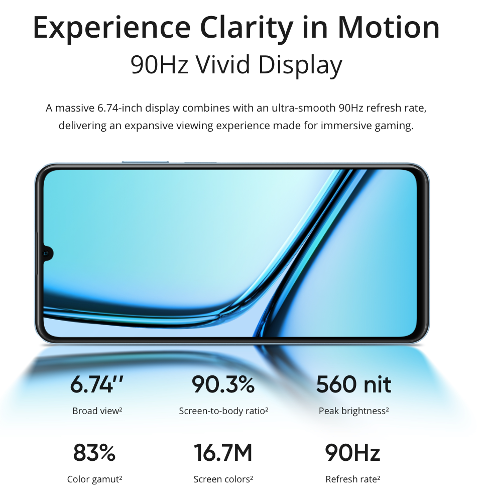 Realme Note 50 4G LTE Sky Blue - 3GB RAM - 64GB ROM - Unlocked