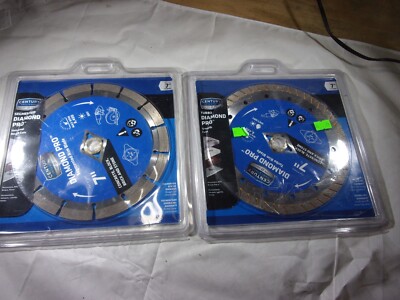 2 NEW CENTURY 7'' DIAMOND PRO BLADES - 1/TURBO RIM & 1/SEGMENTED RIM