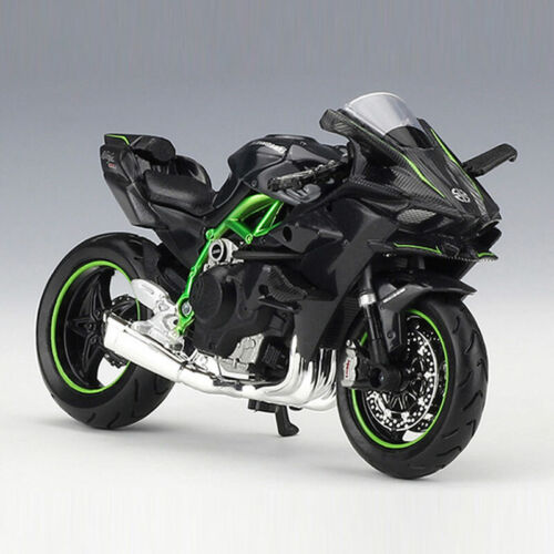 1:18 Kawasaki Ninja H2 R modèle moto moulé sous pression garçons jouets pour enfants cadeaux noir - Photo 1/9