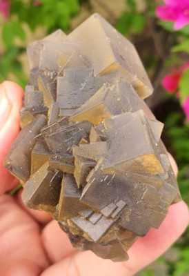 133 Grams Perfect Cubic Structural Grey Fluorite Specimen from Pakistan