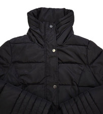 Elle Quilted Jacket Zip & Snap Black Women's Size 8-10