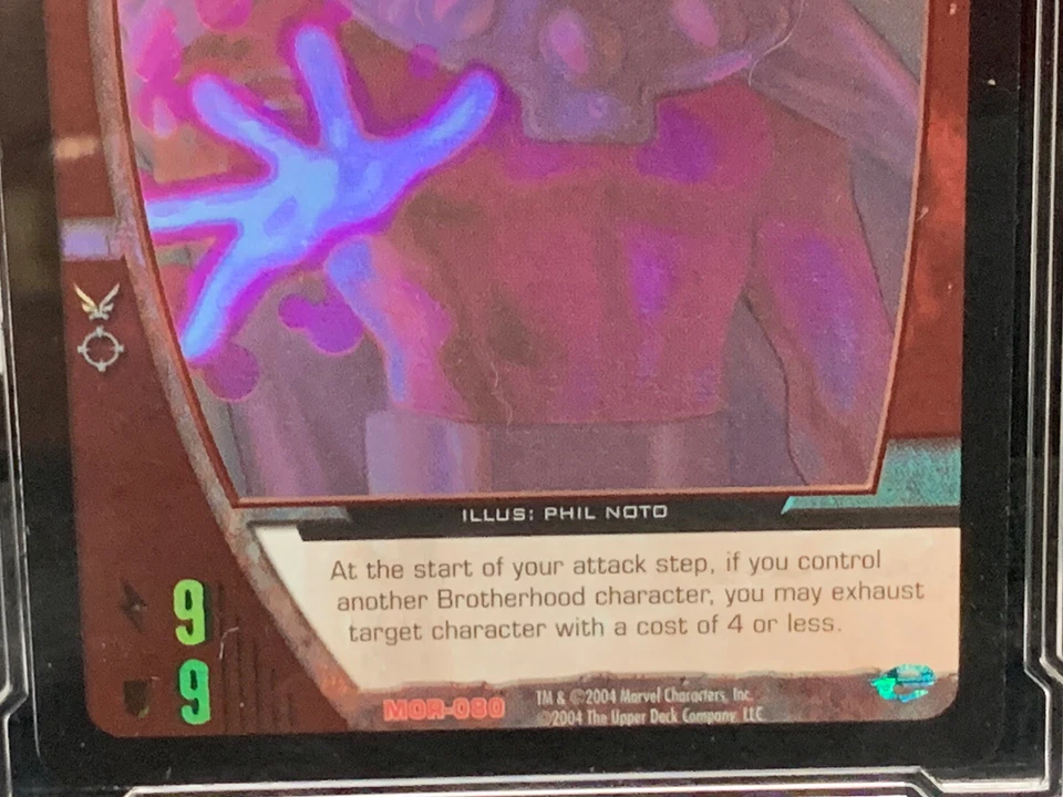 2004 Marvel VS System Magneto Holo Promo MOR-080 Full Art Graded 9 Mint HCGS - Image 3 of 4