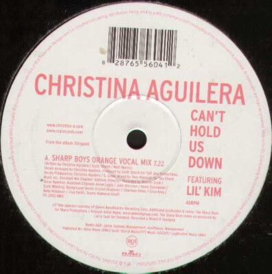 Christina Aguilera Featuring Lil' Kim Can't Hold Us Down - Maxi 45T