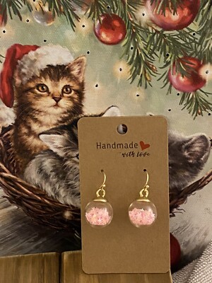 Snow Globe Ornament Dangle Earrings CHRISTMAS Holiday Party