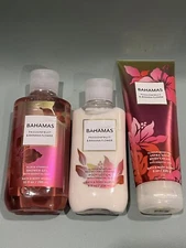 Bath & Body Works Shower Gel Cream Lotion BAHAMAS PASSIONFRUIT BANANA FLOWER set