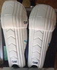 1x Pair of GM ORIGINAL PU Leather Cricket Batting Pad / Leg Guards for Adult