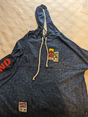 Marvel Spirit Jersey Adult Large Blue Spider-Man 60th Anniversary Disney  Hoodie