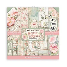 	STAMPERIA INTERNATIONAL KFT PAPER PAD 8X8 10PK HOUSE ROSE 20.3 x 20.3	