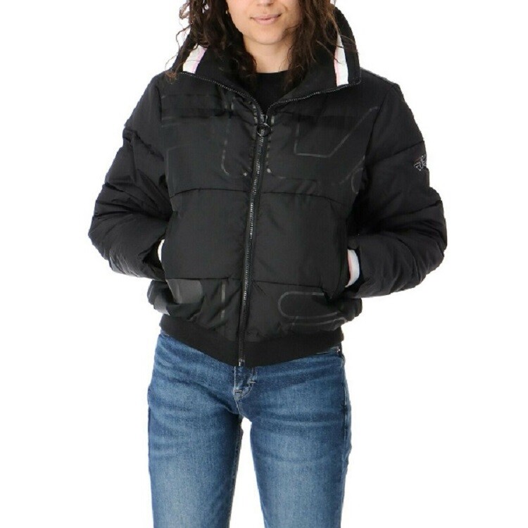 Fila PIUMINO Donna BOMBER CROPPED FULL ZIP LAJANA 683175 Nero