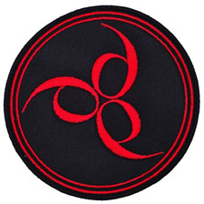 666 RED CIRCLE EMBROIDERED PATCH