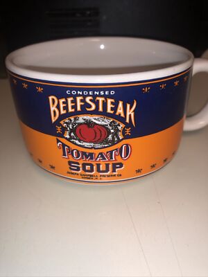 Campbell's Condensed Beefsteak Tomato Soup Mug - Orange & Blue - 1994 Westwood