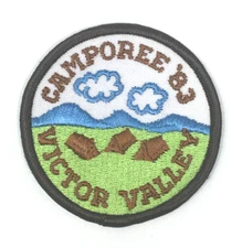 PATCH GSA Girl Scouts Camporee 1983 Victor Valley Tents Mountains