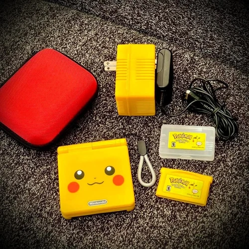 Nintendo Game Boy Advance SP GBA SP AGS-101 Backlight Pokemon Thunder Yellow