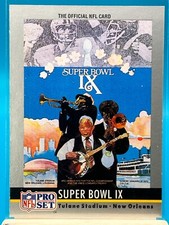 1990 Pro Set Super Bowl IX Steelers vs Vikings Card #9 New Orleans