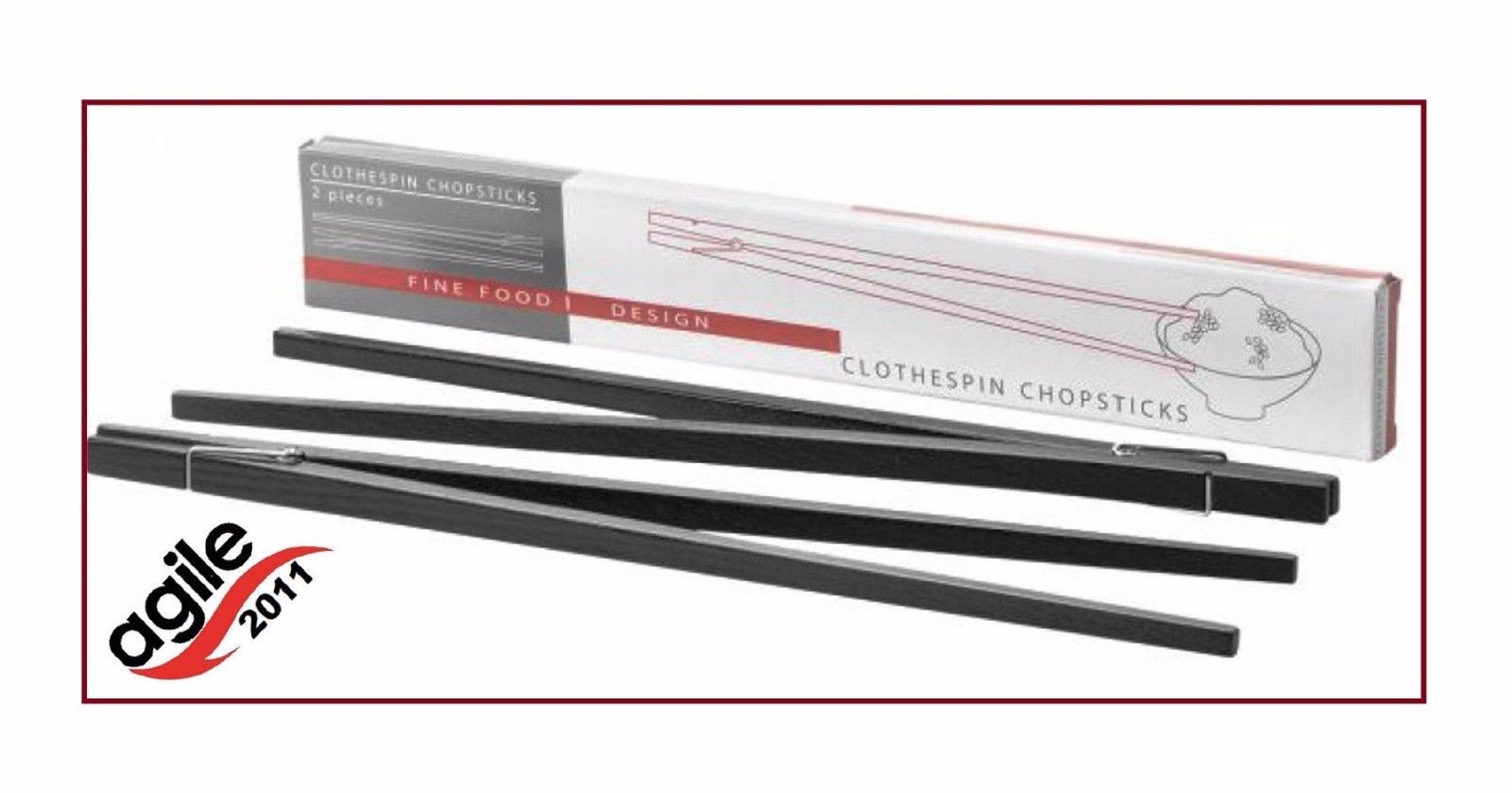6 x 2er Essstäbchen Sushi China Stäbchen Chopsticks Klammer aus Echtholz