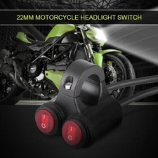 7/8'' 22mm Motorcycle Handlebar Headlight Fog Spot Light Dual on off Switch 12V