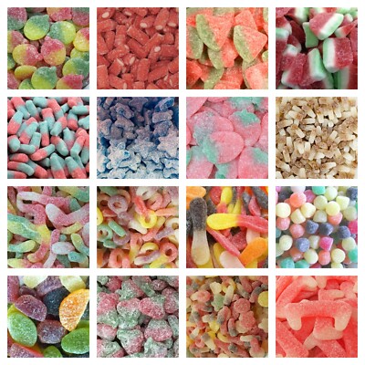FIZZY SOUR SWEETS Pick N Mix RETRO CANDY Wedding Favours Kids Treats ...