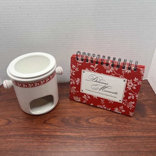 Hallmark Dessert Fondue Pot And Recipe book