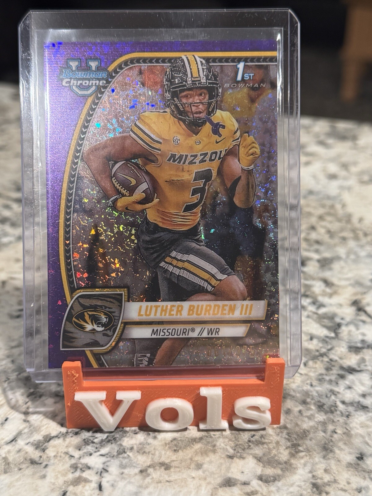 195/375✨2024 Bowman Chrome U LUTHER BURDEN III 1st Bowman Purple Mini Diamonds