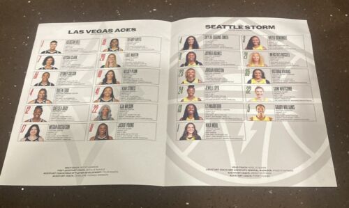 Las Vegas Aces WNBA Poster From 9/22/24 vs Seattle Storm 4 Total Pages BrandNew! - Picture 2 of 3
