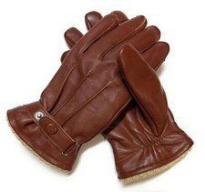 Men's Genuine Sheep Leather Handmade Winter Dress, Driving, Texting Gloves